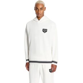 سترة بغطاء للرأس للرجال من A｜X ARMANI EXCHANGE من القطن الفرنسي تيري بشعار رقعة كنزة صوفية in Saudi Arabia