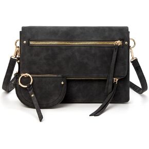 Freie Liebe المرأة محفظة كروس مع محفظة صغيرة للعملة المعدنية حقيبة صغيرة جيوب متعددة محفظة الهاتف الخليوي حقيبة يد in Kuwait