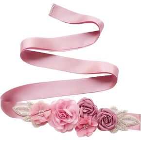 حزام وشاح الزهور للسيدات من KADBLE، لفستان زفاف العروس/حفلة استقبال الطفل in Kuwait