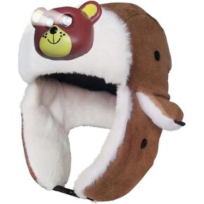 SYPVRY Toddler Led Winter Trapper Hat with Light for Kids Warm Snow Bomber Ushanka Headlamp Hat