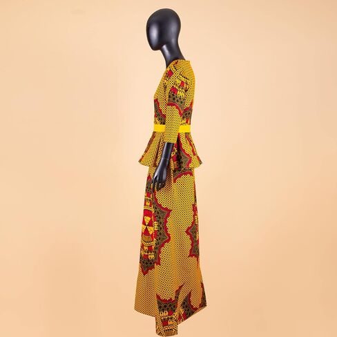 ملابس أفريقية سوداء خاصة للنساء بلوزات وتنانير مطبوعة من Dashiki مكونة من قطعتين ملابس بدلة لحفلات الزفاف في أنقرة in Kuwait