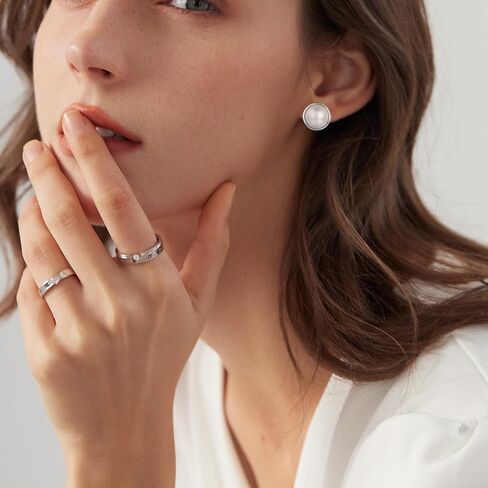 LAXPICOL 12mm Simulated Pearl Clip On Earrings No Piercing Fashion Elegant Stud Earrings For Women in Saudi Arabia