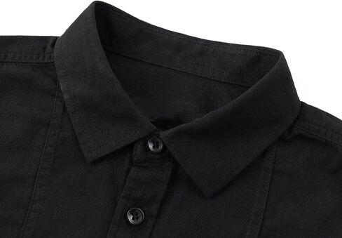 Men's Long Sleeve Dress Shirt Casual Button-Down Shirts with Two Pocket Cotton in Saudi Arabia