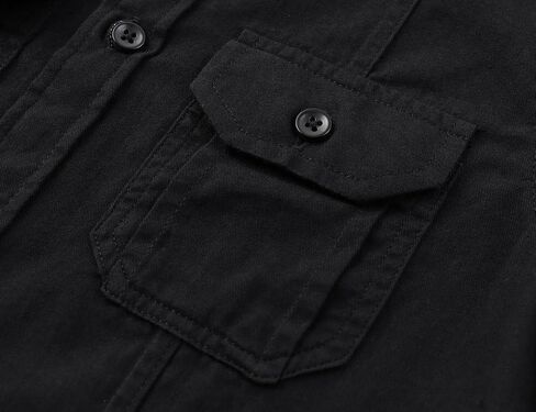 Men's Long Sleeve Dress Shirt Casual Button-Down Shirts with Two Pocket Cotton in Saudi Arabia