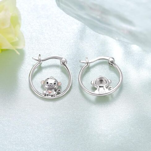 Goat/Highland Cow/Axolotl/Cat/Seal/Frog Stud Earrings Sterling Silver Animal Stud Earrings Animal Jewelry Gifts for Women Girls in Saudi Arabia