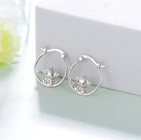 Goat/Highland Cow/Axolotl/Cat/Seal/Frog Stud Earrings Sterling Silver Animal Stud Earrings Animal Jewelry Gifts for Women Girls in Saudi Arabia