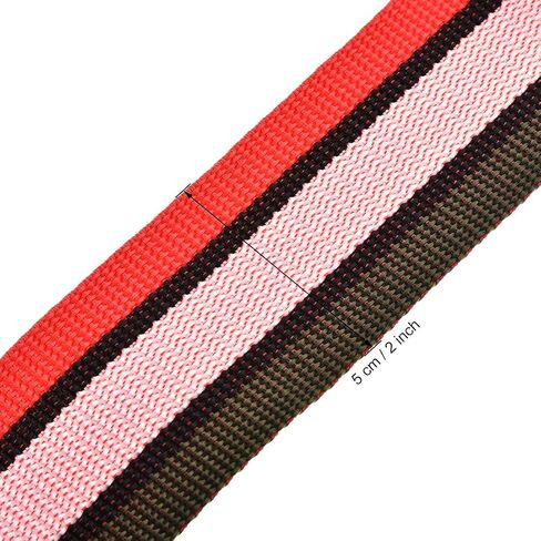 uxcell Luggage Straps Suitcase Belts with Buckle Label, 2x78 2Mx5cm Adjustable PP Travel Bag Packing Accessories, Multi Color (Red Pink Dark Green) 4Pcs in Saudi Arabia