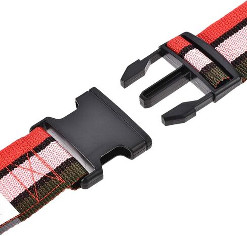 uxcell Luggage Straps Suitcase Belts with Buckle Label, 2x78 2Mx5cm Adjustable PP Travel Bag Packing Accessories, Multi Color (Red Pink Dark Green) 4Pcs in Saudi Arabia