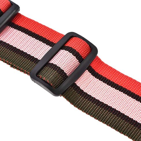 uxcell Luggage Straps Suitcase Belts with Buckle Label, 2x78 2Mx5cm Adjustable PP Travel Bag Packing Accessories, Multi Color (Red Pink Dark Green) 4Pcs in Saudi Arabia