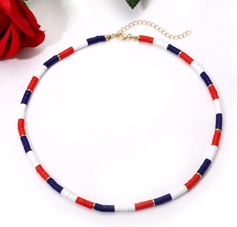 Surfer Heishi Bead Choker Necklace For Woman Star Pearl Polymer Clay Record Disc Beads Layered Necklace Boho Beach Necklace jewelry in Kuwait