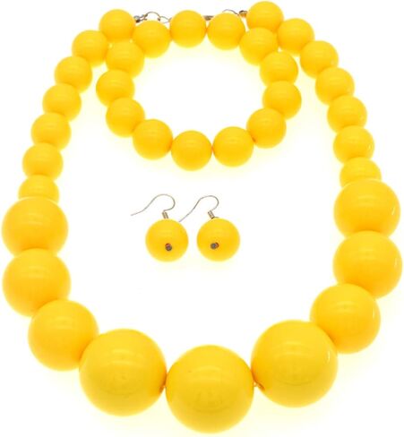 Chunky Pearl Choker Necklace Large Pearl Statement Necklace Trending Choker Pearl Wedding Jewelry for Brides Boho Pearl Jewelry Set in Kuwait