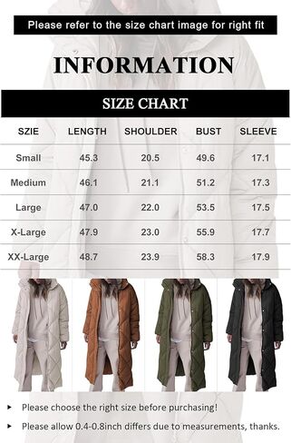 Tankaneo Women's Quilted Puffer Jacket Long Winter Coats Zip Up Baggy Down Outerwear with Pockets in Kuwait