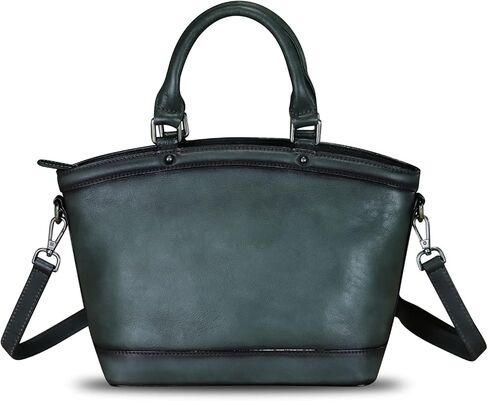 Genuine Leather Handbags for Women Satchel Top Handle Bags Handmade Vintage Crossbody Handbags Retro Tote Purse in Saudi Arabia