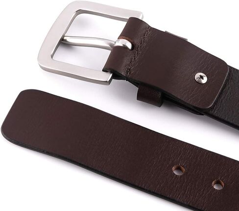 Fabio Valenti Men's Casual Jean Leather Belt 1 1/2" Wide 4MM Thick Alloy Prong Buckle Work Dress Belt for Men… in Saudi Arabia