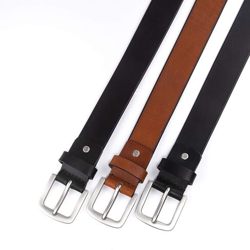 Fabio Valenti Men's Casual Jean Leather Belt 1 1/2" Wide 4MM Thick Alloy Prong Buckle Work Dress Belt for Men… in Saudi Arabia