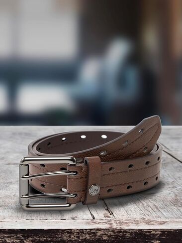 Lee Casual Mens Double Prong Every Day Classic Work Belt for Jeans, Khakis in Kuwait