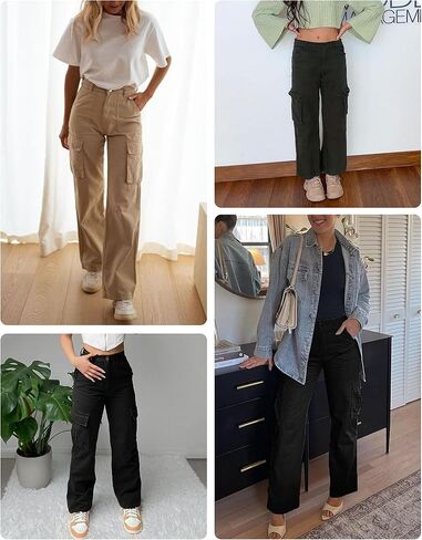 POTILI سروال قصير للنساء السراويل البضائع للنساء العصرية عالية الخصر المرأة سروال قصير فضفاض السراويل البضائع Y2k in Kuwait