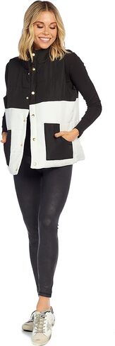 Mud Pie Gage Colorblock Womens Puffer Vest in Saudi Arabia