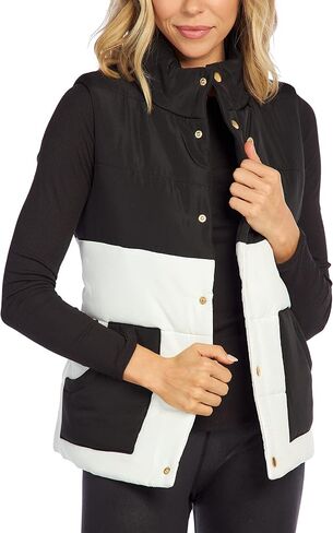 Mud Pie Gage Colorblock Womens Puffer Vest in Saudi Arabia