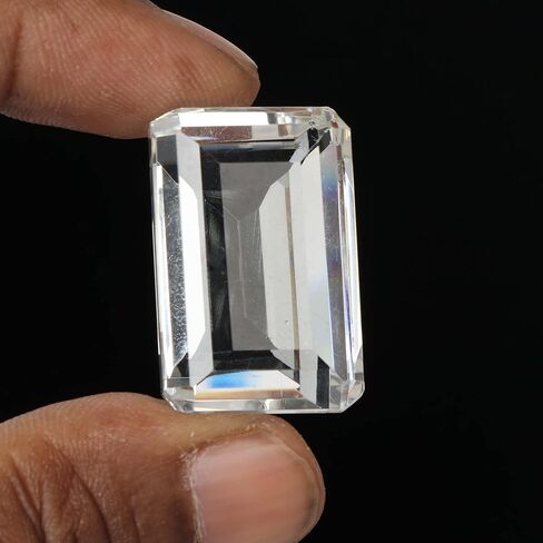 Topaz Loose Stone 108.10 Ct Emerald Shape White Topaz Gemstone, White Topaz Loose Gemstone in Saudi Arabia