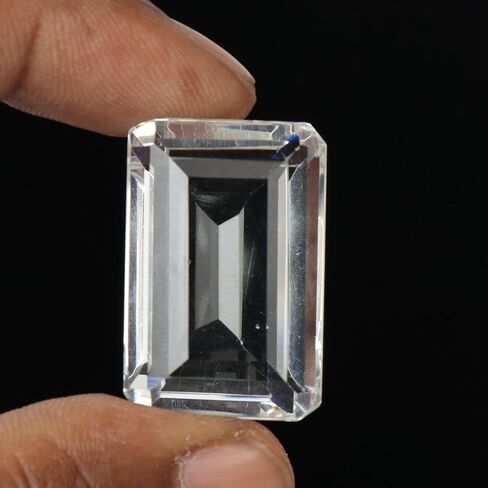 Topaz Loose Stone 108.10 Ct Emerald Shape White Topaz Gemstone, White Topaz Loose Gemstone in Saudi Arabia
