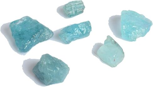 gemhub Amazing AAA++ Quality Raw Sky Blue Aquamarine 47.00 Ct Rough Natural Healing Crystal Stones Lot of 6 Pcs, gemstone, gemstones lot in Saudi Arabia