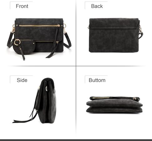 Freie Liebe المرأة محفظة كروس مع محفظة صغيرة للعملة المعدنية حقيبة صغيرة جيوب متعددة محفظة الهاتف الخليوي حقيبة يد in Kuwait