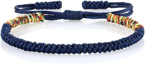 COLORFUL BLING Hand-Knitted Lucky String Bracelet Adjustable Tibetan Buddhist Prayer Yoga Mala Bracelets Kabbalah Protection Couple Jewelry in Saudi Arabia