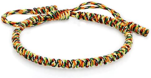 COLORFUL BLING Hand-Knitted Lucky String Bracelet Adjustable Tibetan Buddhist Prayer Yoga Mala Bracelets Kabbalah Protection Couple Jewelry in Saudi Arabia