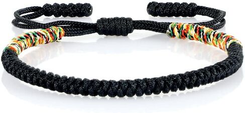 COLORFUL BLING Hand-Knitted Lucky String Bracelet Adjustable Tibetan Buddhist Prayer Yoga Mala Bracelets Kabbalah Protection Couple Jewelry in Saudi Arabia