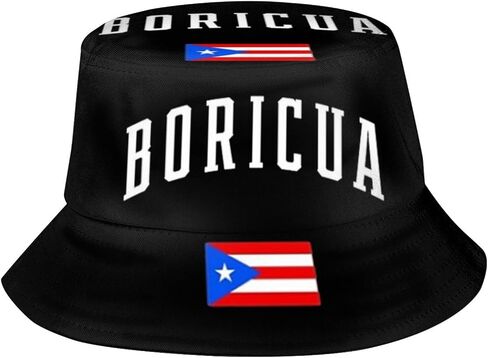 Puerto Rico Bucket Hat Cute Fisherman Hat Pr Flag Bucket Hats Sun Hat for Fishing Hiking Camping in Saudi Arabia