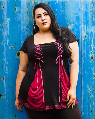 Dare to Wear Gemini Princess S/S Corset Top: Victorian Gothic Women's Babydoll Chemise for Everyday Halloween Cosplay in Saudi Arabia