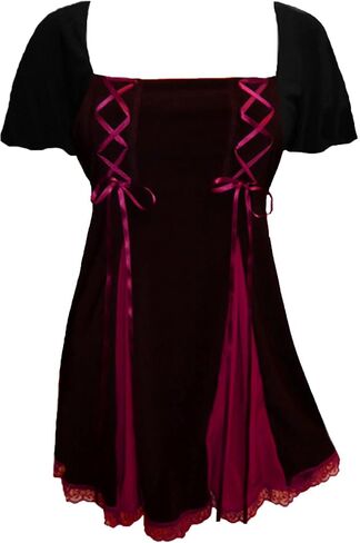 Dare to Wear Gemini Princess S/S Corset Top: Victorian Gothic Women's Babydoll Chemise for Everyday Halloween Cosplay in Saudi Arabia
