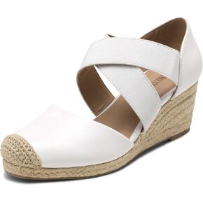 DREAM PAIRS Womens Close Toe Espadrilles Platform Slip on Elastic Criss Cross Straps Dressy Wedges Sandals in Saudi Arabia