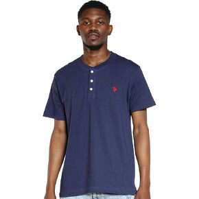 U.S. POLO ASSN. Short Sleeve Small Pony Solid Henley Knit Shirt in Saudi Arabia