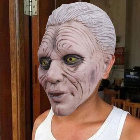 قناع بيستاسك للهالوين زومبي المخيف لرجل يبلغ من العمر، دعائم زي كيميائي حيوي، قناع مزحة شيطان زومبي للبالغين in Kuwait