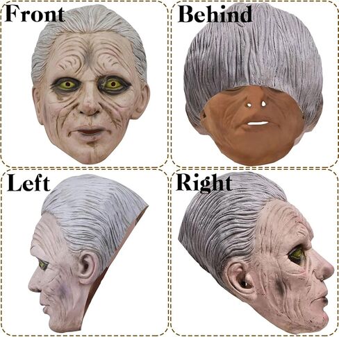 قناع بيستاسك للهالوين زومبي المخيف لرجل يبلغ من العمر، دعائم زي كيميائي حيوي، قناع مزحة شيطان زومبي للبالغين in Kuwait