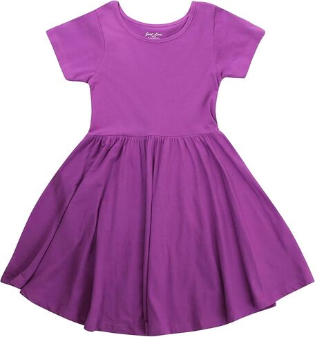 Just Love Girls Twirl Dress Girls Short Sleeve Twirly Skater Dress Tie Dye in Saudi Arabia