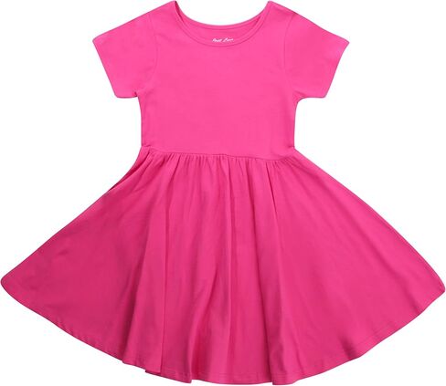 Just Love Girls Twirl Dress Girls Short Sleeve Twirly Skater Dress Tie Dye in Saudi Arabia
