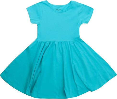 Just Love Girls Twirl Dress Girls Short Sleeve Twirly Skater Dress Tie Dye in Saudi Arabia