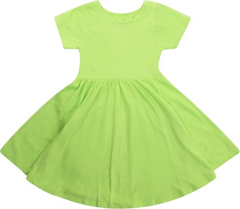 Just Love Girls Twirl Dress Girls Short Sleeve Twirly Skater Dress Tie Dye in Saudi Arabia