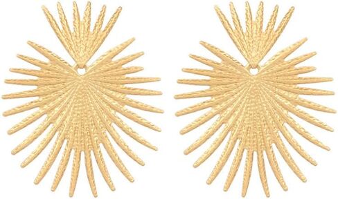 Gold star earrings, celestial earrings, metal star earrings, geometric earrings, statement earrings, flower earrings. in Saudi Arabia