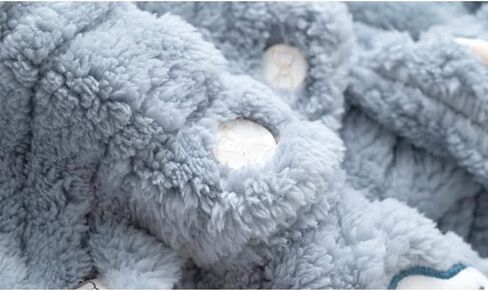 طقم بيجامات نسائي منفوش دافئ من الصوف المرجاني ملابس نوم كاواي فضفاضة من القطيفة ملابس نوم غامضة لطيفة ملابس تنحيف لفصل الشتاء in Kuwait