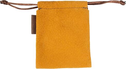 Hide & Drink, Multipurpose Small Coin Bag Handmade from Sheepskin (Orange) in Saudi Arabia