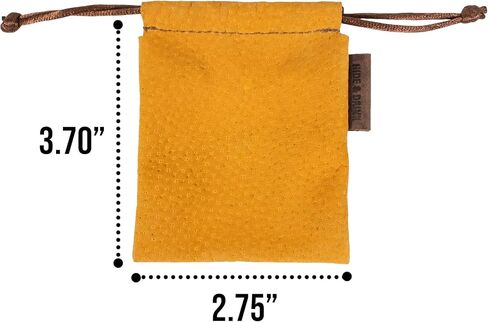 Hide & Drink, Multipurpose Small Coin Bag Handmade from Sheepskin (Orange) in Saudi Arabia