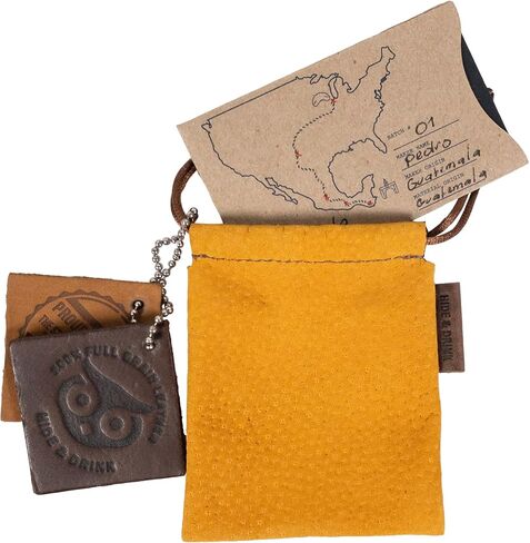 Hide & Drink, Multipurpose Small Coin Bag Handmade from Sheepskin (Orange) in Saudi Arabia