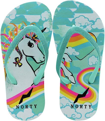NORTY Thong Flip Flops for Kids and Toddlers - Slide Sandals for Boys and Girls - Comfortable Footwear for Summer - Runs One Size Small in Kuwait