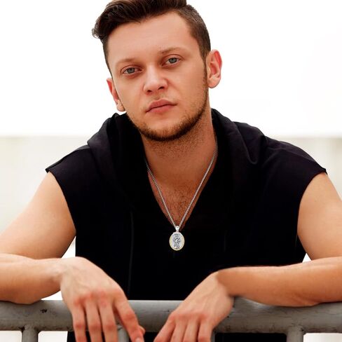 StoryEtain سانت مايكل / كريستوفر / Peregrine قلادة للرجال 925 الفضة الاسترليني سانت كريستوفر قلادة المجوهرات الكاثوليكية خمر الدين هدية لصديقها الزوج in Kuwait