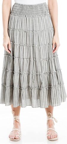 Max Studio womens Tiered Maxi Skirt Skirt in Kuwait