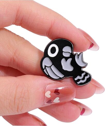 Black Bird Enamel Pins for Women Kids Cute Animal Enamel Brooch Pins for Jackets Clothes Naughty Bird Enamel Brooch Badge DIY Accessories Décor in Kuwait
